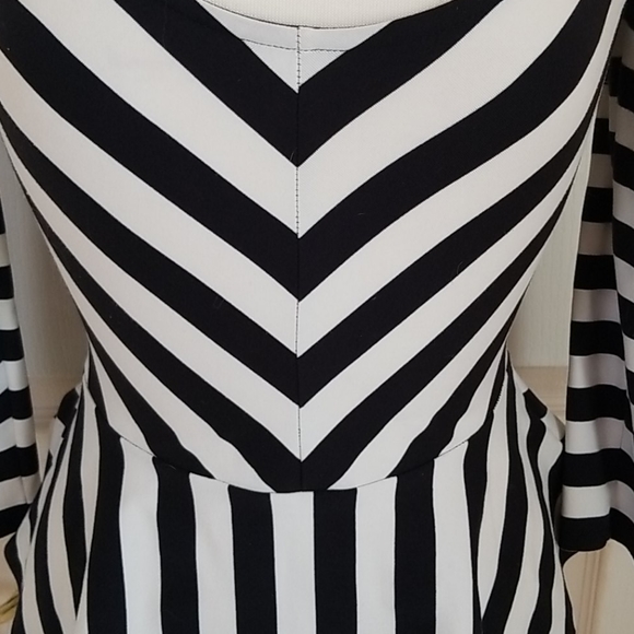 Bebe Striped Peplum Top - Picture 2 of 3